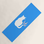 Cat Power! (Sky Blue & Pink) Yoga Mat Gallery Image 1