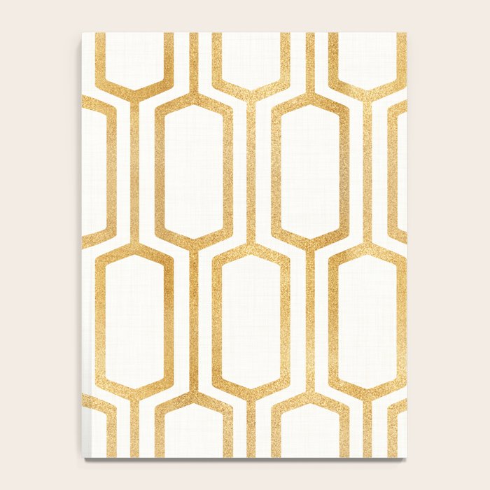 Mid Century Metallic Geometric Pattern Notebook Gallery Image 4