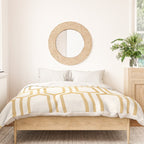 Mid Century Metallic Geometric Pattern Duvet Cover Gallery Image 3