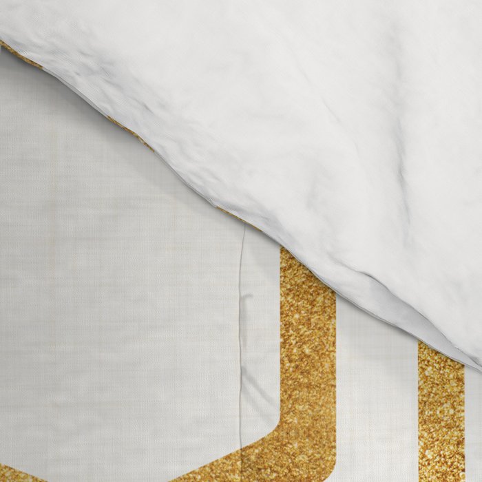 Mid Century Metallic Geometric Pattern Comforter Gallery Image 4