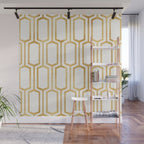 Mid Century Metallic Geometric Pattern Wall Mural Gallery Image 1