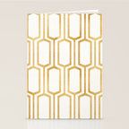 Mid Century Metallic Geometric Pattern Stationery Card Gallery Image 2