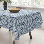 Boho Indigo Damask B Tablecloth Gallery Image 3