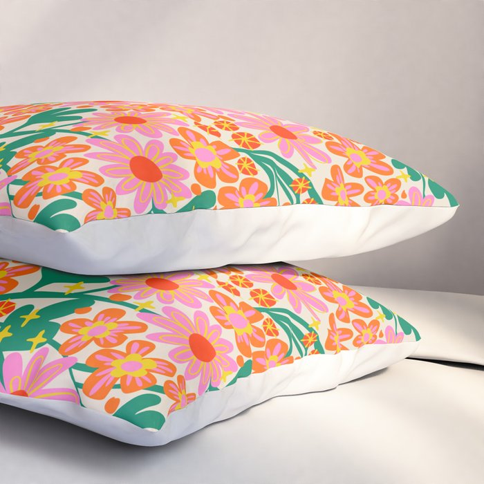 Happy flowers Pillow Sham Gallery Image 3