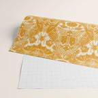 Gothic Halloween Damask - marigold and cream  Wrapping Paper Gallery Image 2