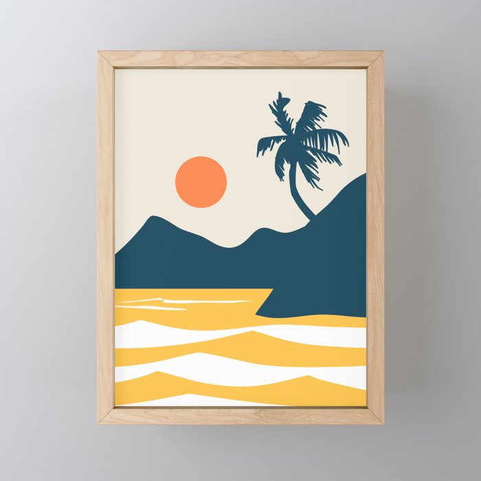 Retro Landscape 02B Mini Art Print Gallery Image 1