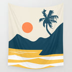 Retro Landscape 02B Wall Tapestry Gallery Image 4