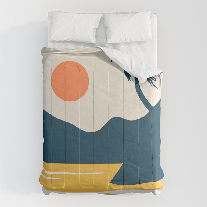 Retro Landscape 02B Comforter Gallery Image 1