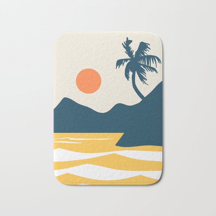 Retro Landscape 02B Bath Mat Gallery Image 1