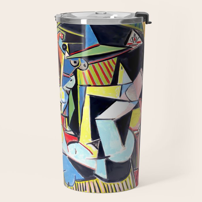 Picasso - Les Femmes d'Alger (Women of Algiers) 1955 Artwork Travel Mug Gallery Image 2