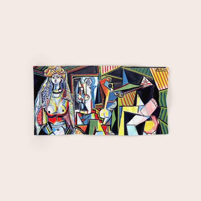 Picasso - Les Femmes d'Alger (Women of Algiers) 1955 Artwork Bath Towel Gallery Image 1