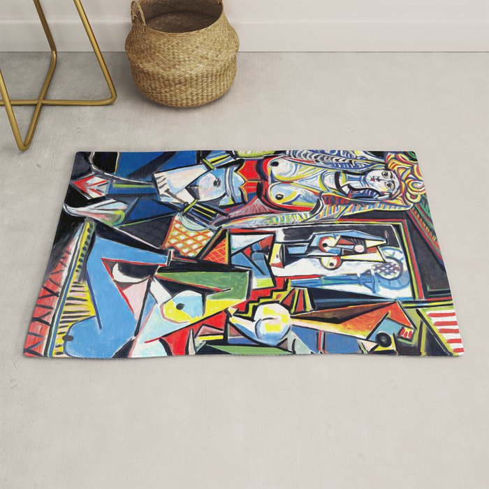Picasso - Les Femmes d'Alger (Women of Algiers) 1955 Artwork Rug Gallery Image 1