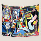 Picasso - Les Femmes d'Alger (Women of Algiers) 1955 Artwork Wall Tapestry Gallery Image 4