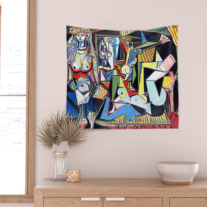 Picasso - Les Femmes d'Alger (Women of Algiers) 1955 Artwork Wall Tapestry Gallery Image 2