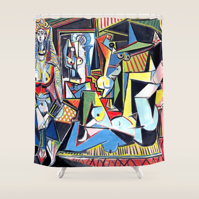 Picasso - Les Femmes d'Alger (Women of Algiers) 1955 Artwork Shower Curtain Gallery Image 1
