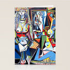 Picasso - Les Femmes d'Alger (Women of Algiers) 1955 Artwork Stationery Card Gallery Image 2