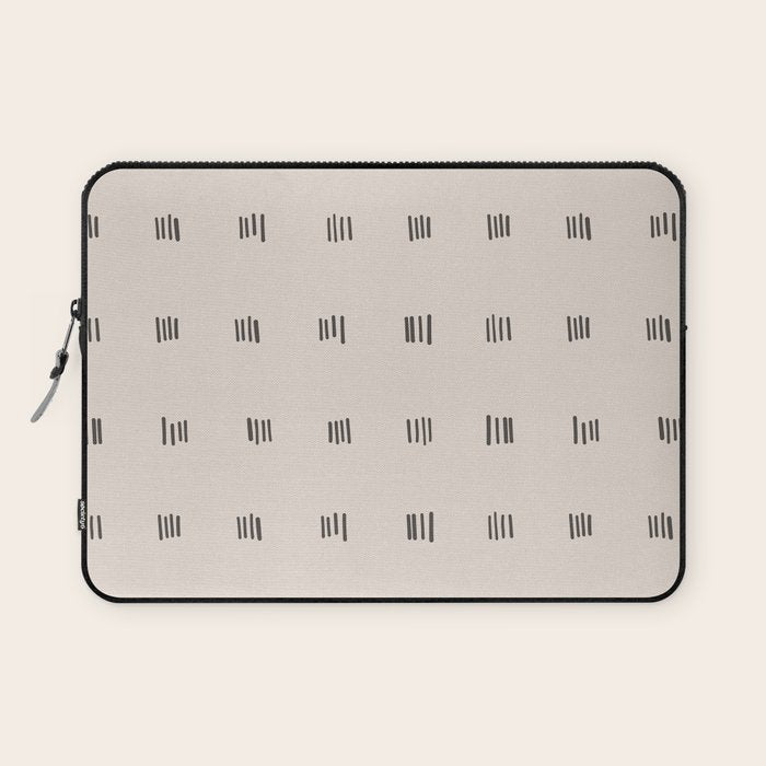 desert check small - charcoal Laptop Sleeve Gallery Image 1