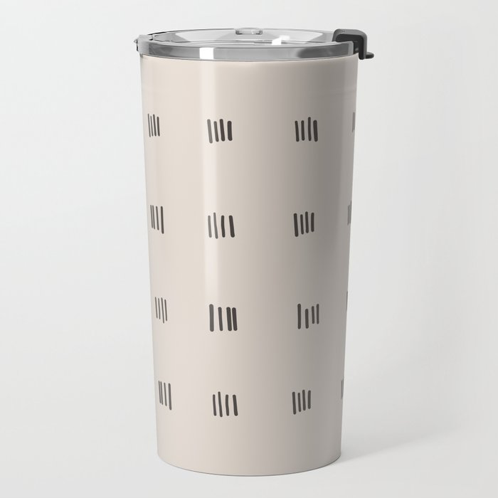 desert check small - charcoal Travel Mug Gallery Image 2
