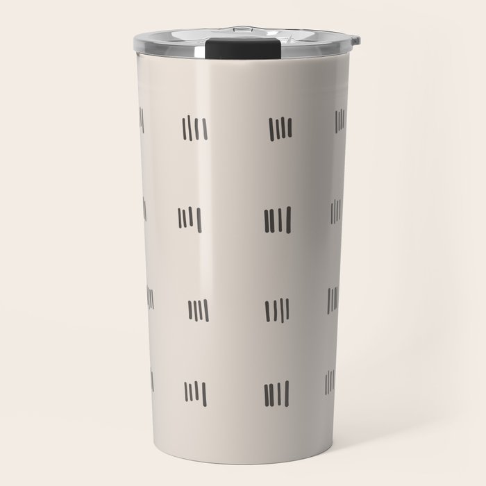 desert check small - charcoal Travel Mug Gallery Image 1