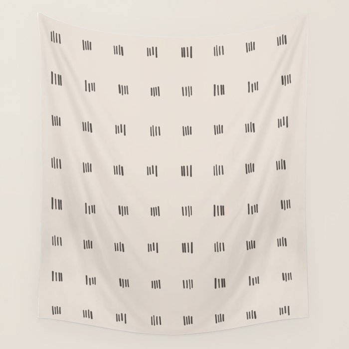 desert check small - charcoal Wall Tapestry Gallery Image 4