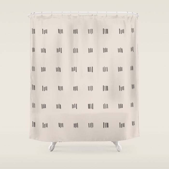 desert check small - charcoal Shower Curtain Gallery Image 1