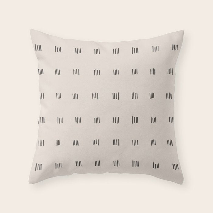 desert check small - charcoal Throw Pillow Gallery Image 6
