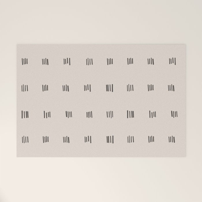 desert check small - charcoal Welcome Mat Gallery Image 1