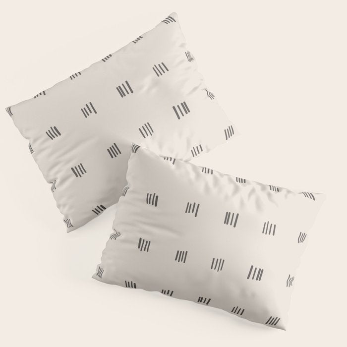 desert check small - charcoal Pillow Sham Gallery Image 3