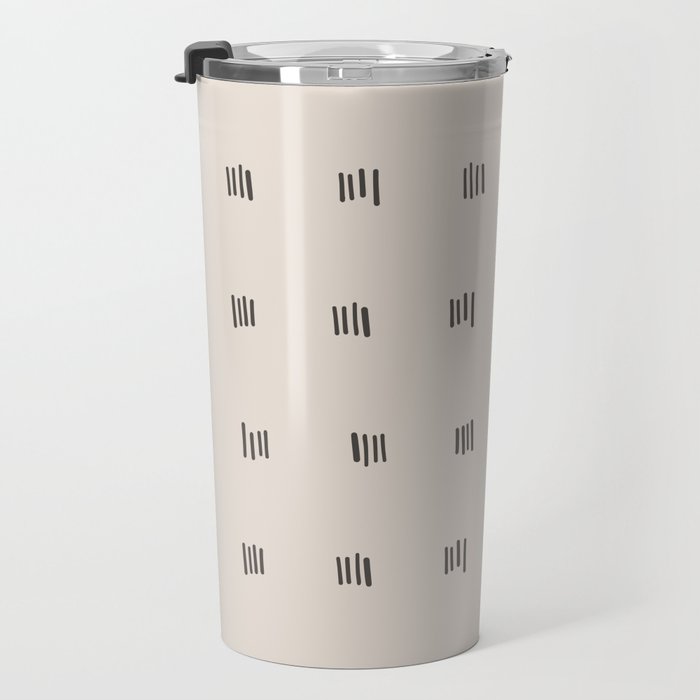 desert check small - charcoal Travel Mug Gallery Image 3