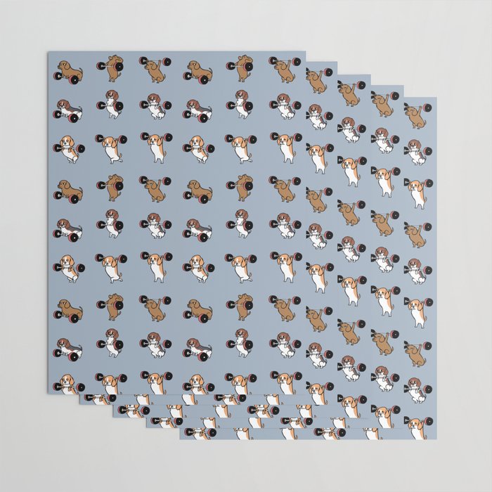 Olympic Lifting Beagles Wrapping Paper Gallery Image 3
