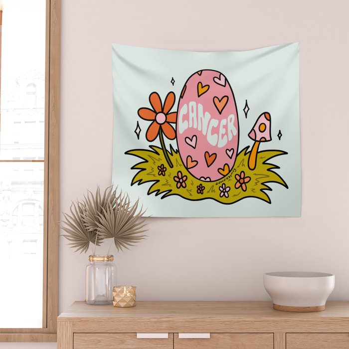 Cancer Easter Egg Wall Tapestry Gallery Image 2
