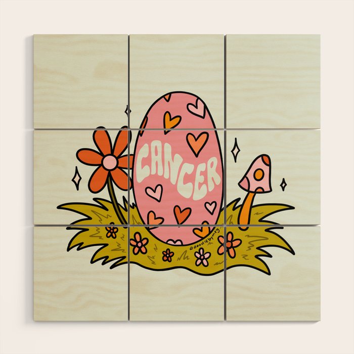 Cancer Easter Egg Wood Wall Art Gallery Image 1