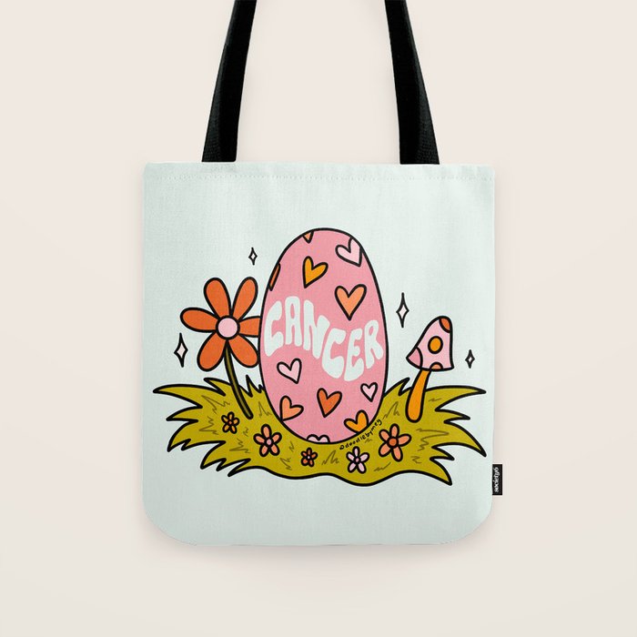 Cancer Easter Egg Tote Bag Gallery Image 1