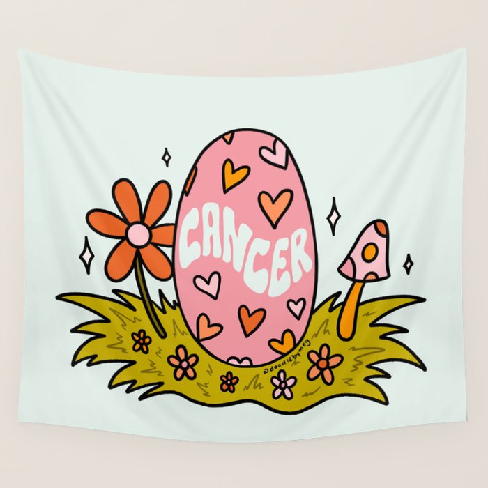 Cancer Easter Egg Wall Tapestry Gallery Image 4