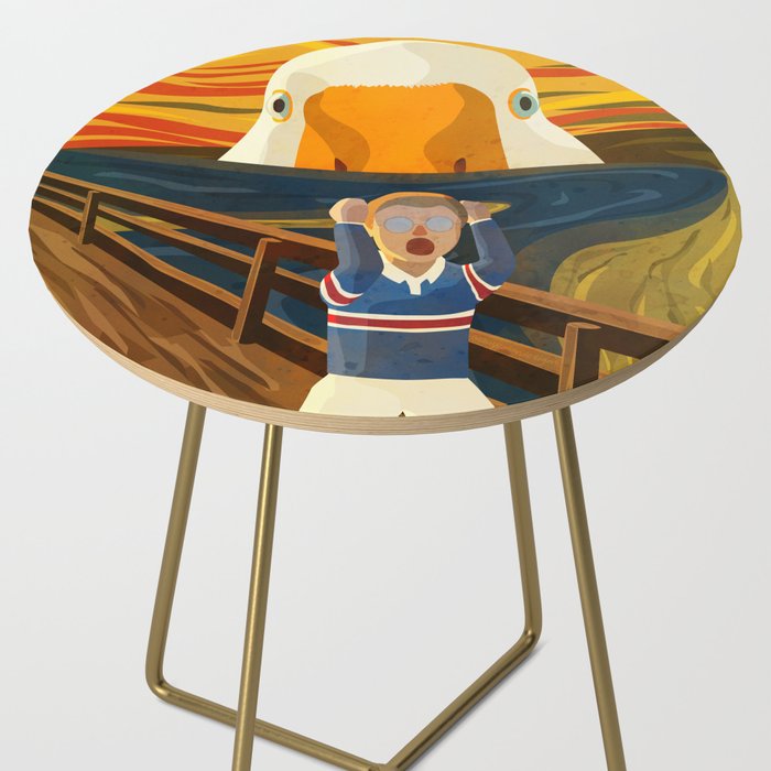 The Honk - The Scream Parody | Goose MEME Side Table Gallery Image 2