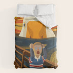 The Honk - The Scream Parody | Goose MEME Duvet Cover Gallery Image 6