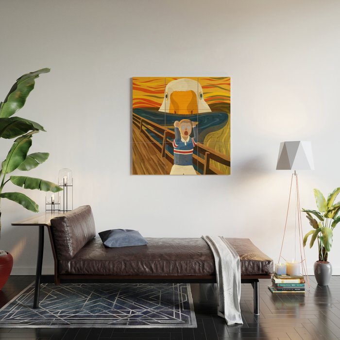 The Honk - The Scream Parody | Goose MEME Wood Wall Art Gallery Image 2