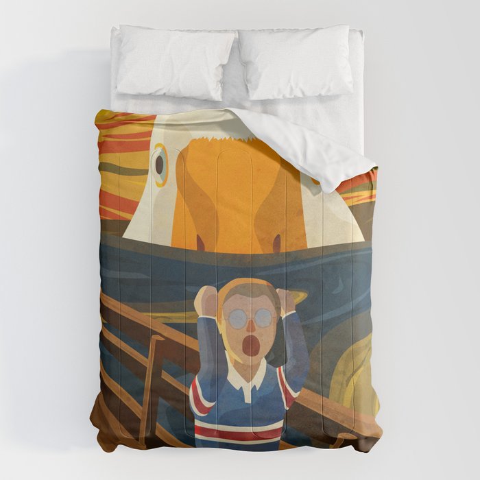 The Honk - The Scream Parody | Goose MEME Comforter Gallery Image 6