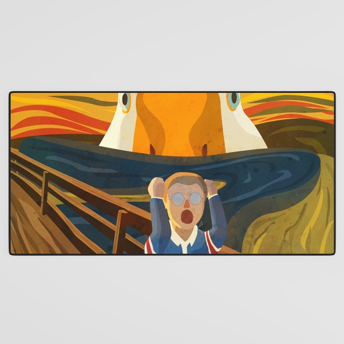 The Honk - The Scream Parody | Goose MEME Desk Mat Gallery Image 3