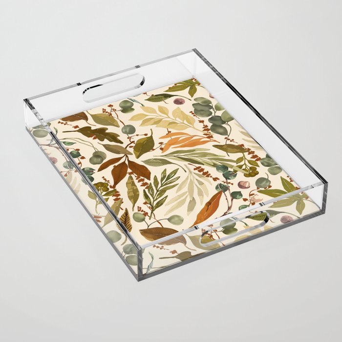 Fall leafy nature B Acrylic Tray Gallery Image 1
