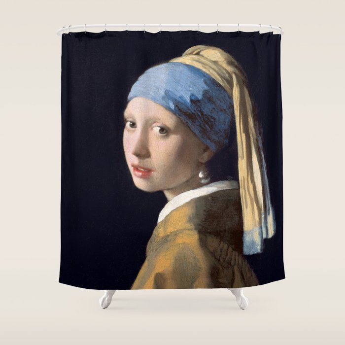 Girl with a Pearl Earring Shower Curtain Gallery Image 1