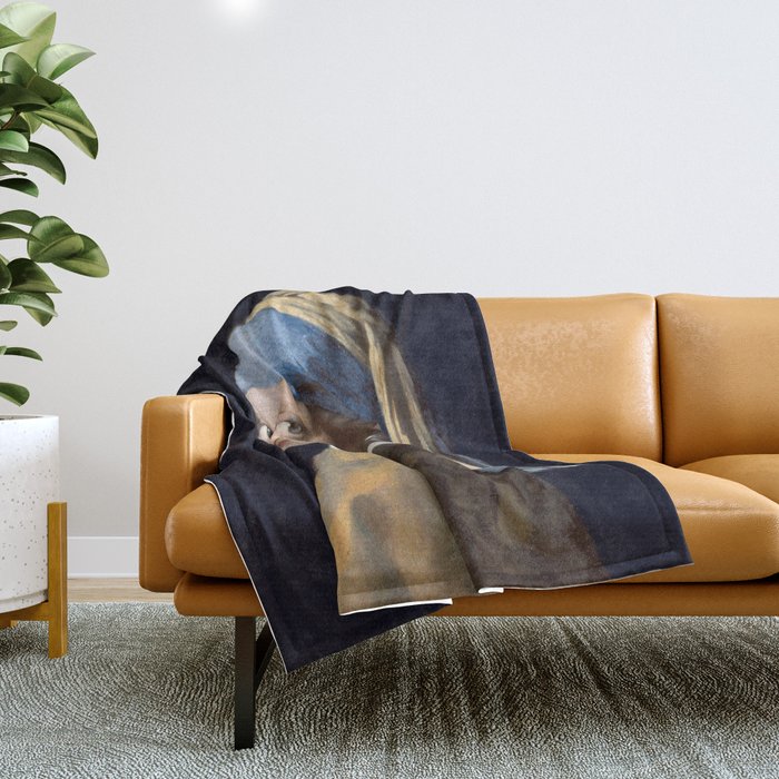Girl with a Pearl Earring Throw Blanket Gallery Image 1