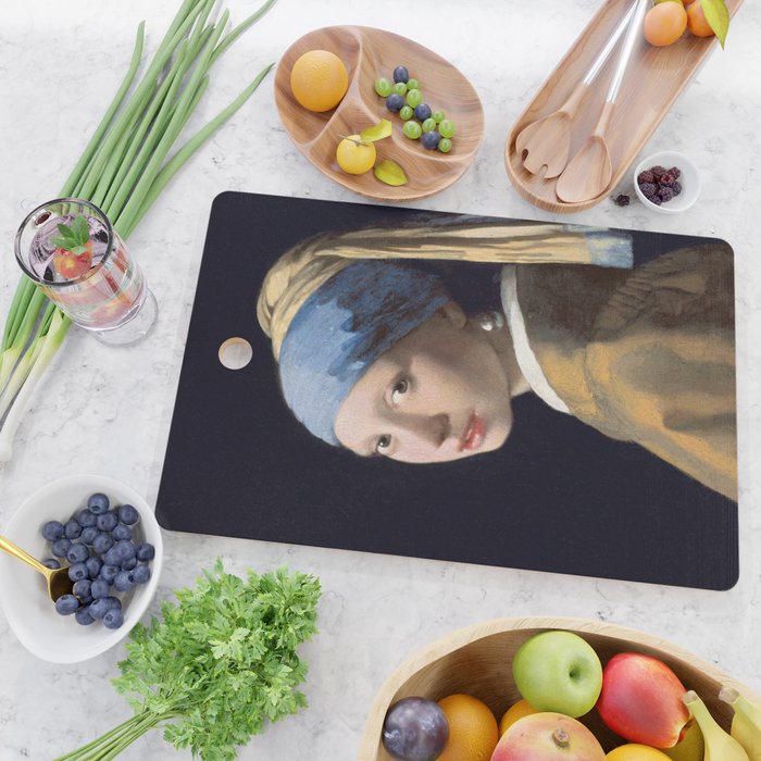 Girl with a Pearl Earring Cutting Board Gallery Image 2