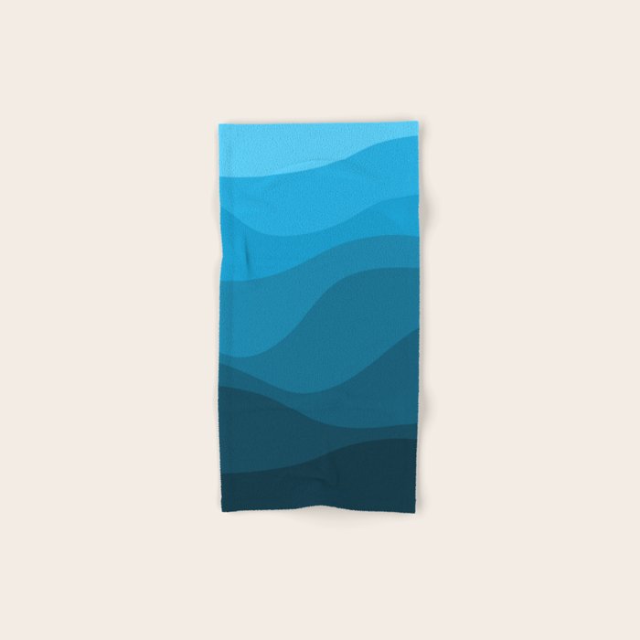 Blue wavy ocean Bath Towel Gallery Image 1