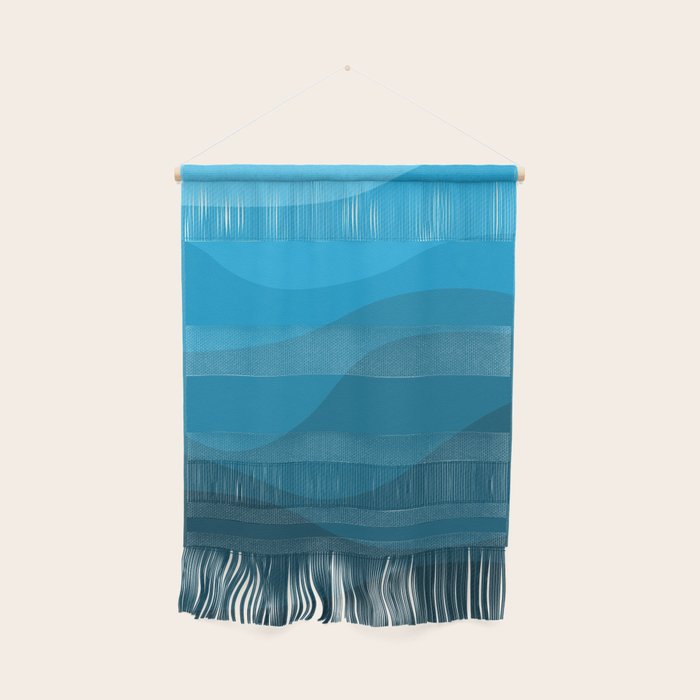 Blue wavy ocean Wall Hanging Gallery Image 1