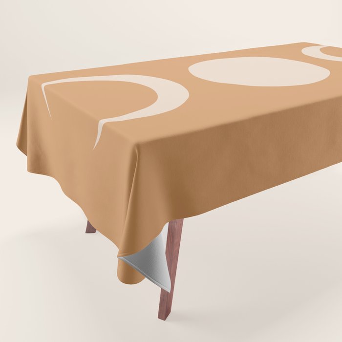 Moon Shapes Minimalism - Desert Sand Tablecloth Gallery Image 1