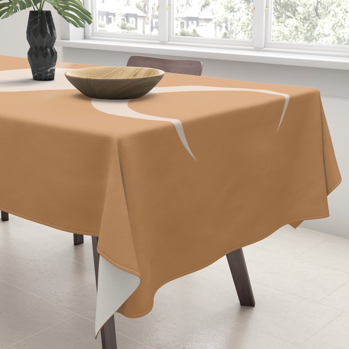 Moon Shapes Minimalism - Desert Sand Tablecloth Gallery Image 3