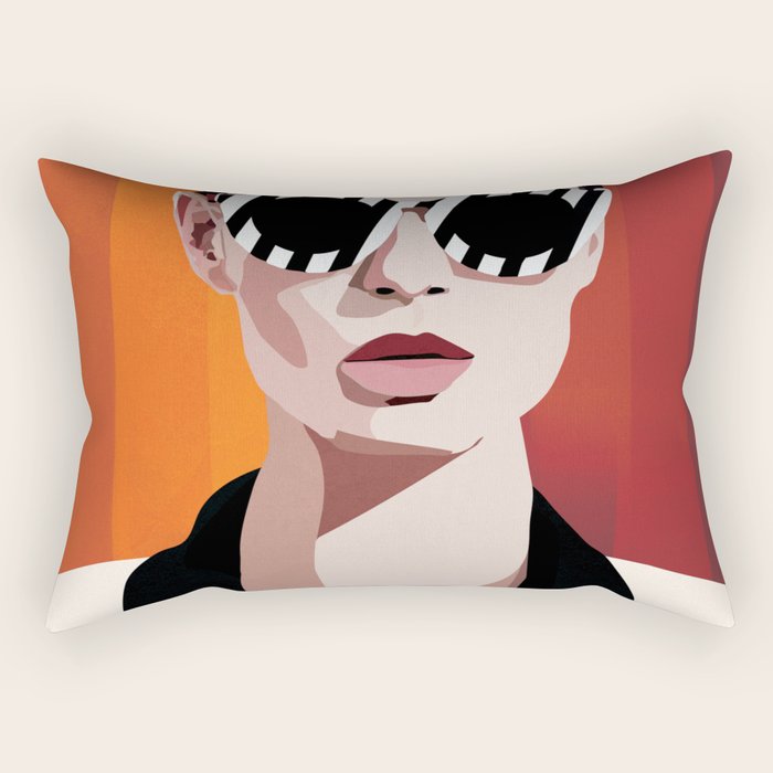 The Face of Fashion 6 Rectangular Pillow Gallery Image 1