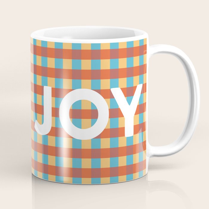 Joy in Christmas Plaid Coffee Mug Gallery Image 1