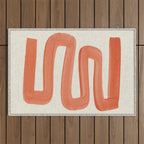 Orange Ghost Road  Outdoor Rug Gallery Image 1